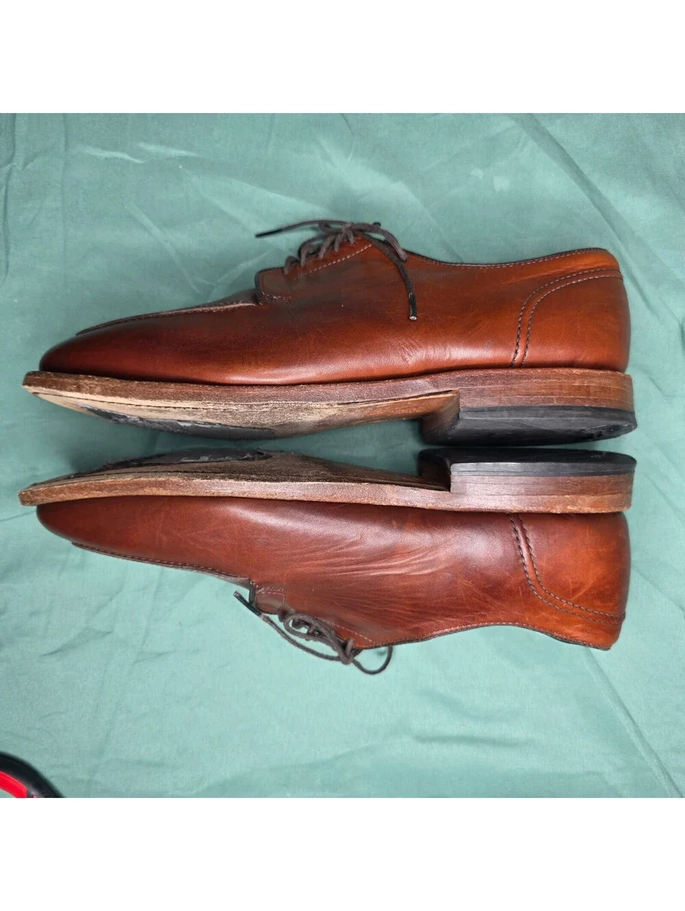 Allen Edmonds LaSalle Brown Leather Lace-Up Derby Round Toe Men's US Sz 8.4398